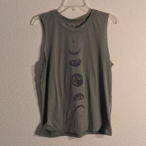 Green Moon Cycle Tank Top